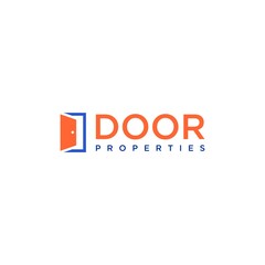 Modern Door Home Property Interiors Logo Design vector