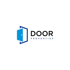 Modern Door Home Property Interiors Logo Design vector