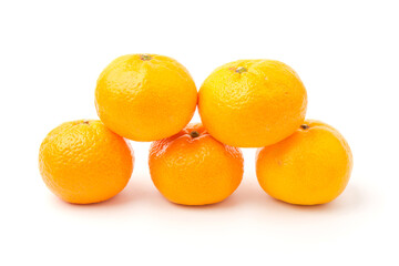 Mandarin-Honey Murcott oranges on white background, Golden orange to celebrate the Chinese festival.