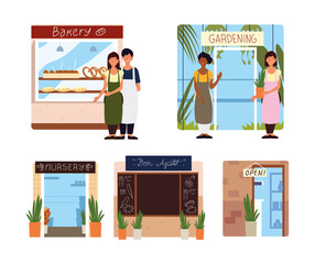 people business restaurant, nursery and facade stores