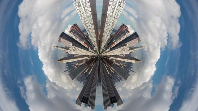 Spherical footage of New York city