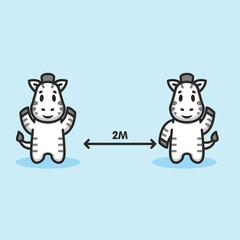 social distancing animal concept design