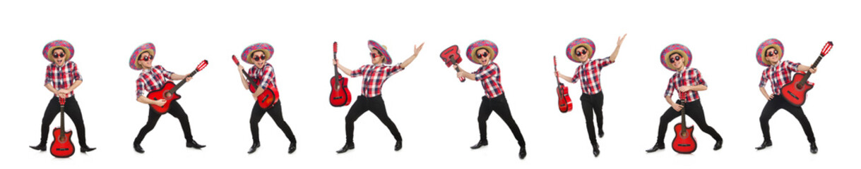 Funny mexican with sombrero in concept