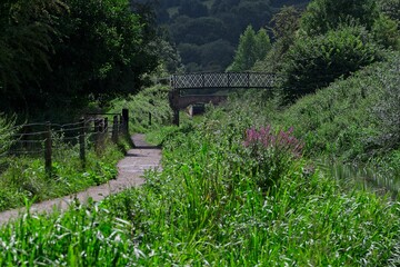 bridge and path along an old canal