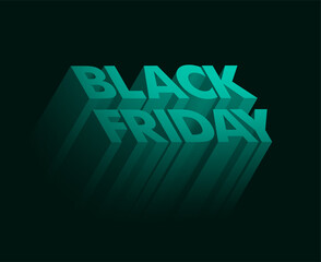 Black Friday Sale isometry 3d banner. 3D text Black Friday Sale poster. Advertising isometric illustration. Black Friday Sale banner. Seasonal holidays discounts isometry ad offer