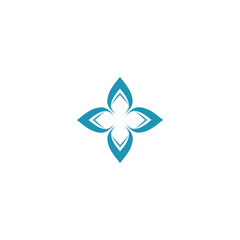 Beauty plumeria icon flowers design illustration Template