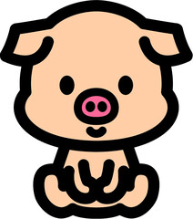 かわいい子豚のキャラクター
