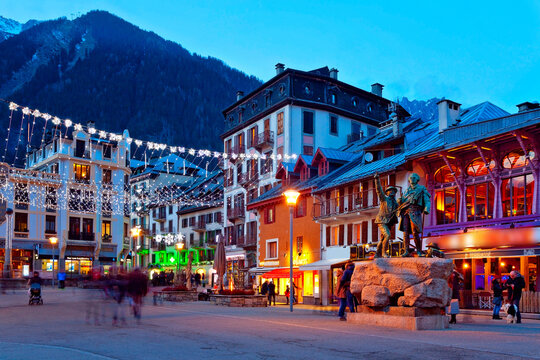 Das Dorf Chamonix in den franz&ouml;sischen Alpen, Frankreich