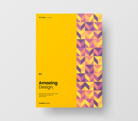 Abstract corporate identity report cover. Geometric vector business presentation design layout. Amazing company illustration brochure template.