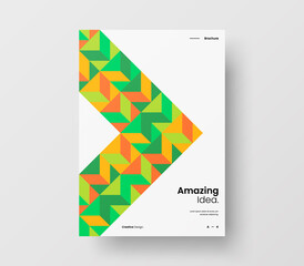 Abstract corporate identity report cover. Geometric vector business presentation design layout. Amazing company illustration brochure template.