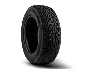 car tire on white background