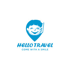 Travel Tourism concept logo design