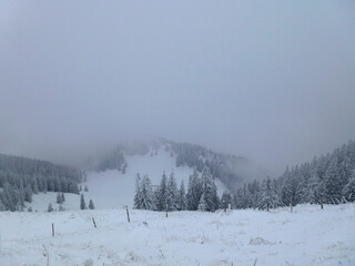 Winter mountain tour to Seekarkreuz mountain, Bavaria, Germany