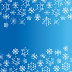 happy merry christmas card with snowflakes pattern in blue background vector illustration design
