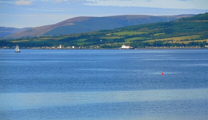 Fototapeta na wymiar A view across the Firth of Clyde, Scotland.