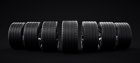 Rim mounted vehicle tire. When to change the wheels of your car.