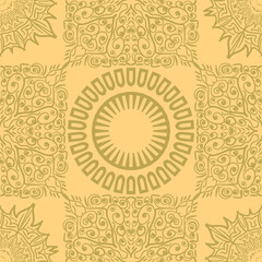 Seamless abstract pattern. Hand drawn vector background. Trendy seamless mandala, fabric texture, wrapping.