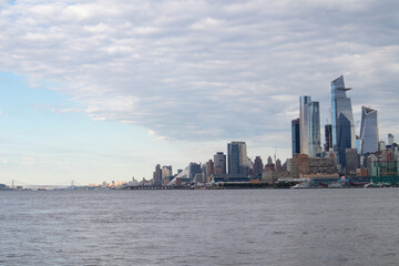 Obraz premium Hudson Yards Skyline with Modern Skyscrapers along the Hudson River in New York City