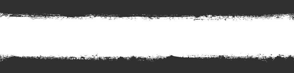 Black stripe brush .Roller brushes paint for text .Horizontal banner template for advertising .Vector.	