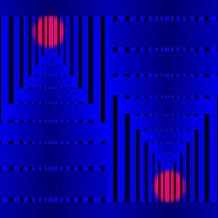 shades of bright neon blue and purple pink colored abstract patterns shapes and design 