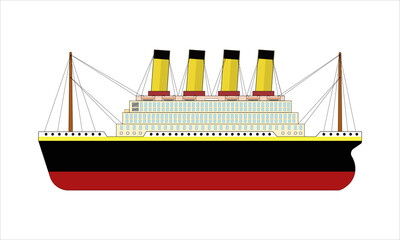 titanic ship vector