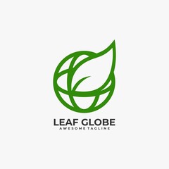 Obraz premium Leaf globe abstract logo design