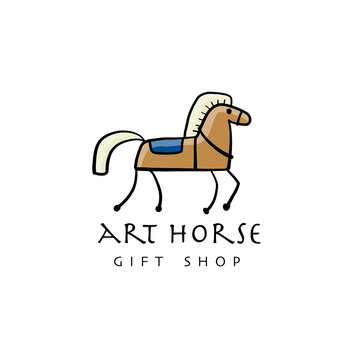 Horse logo. Sketch for your design