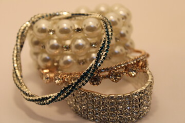 traditional woman bangle bracelet in gold color