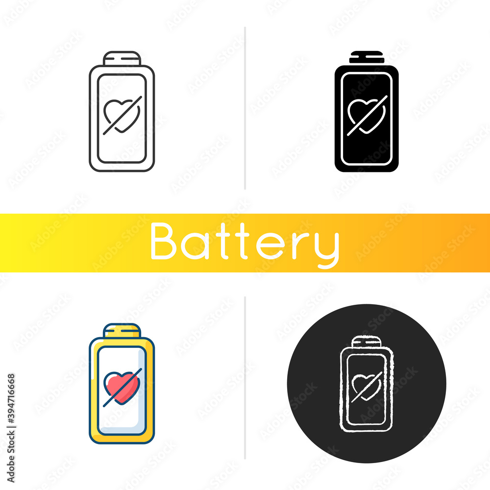 Poster fully discharged battery icon. low percantage on your device. disabled system. need conecting to cha
