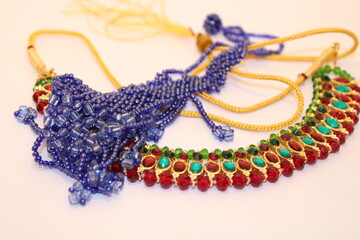 close view of necklace traditional jewellery