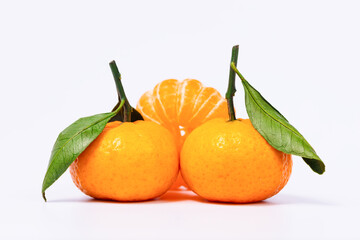 juicy tangerine on a white background