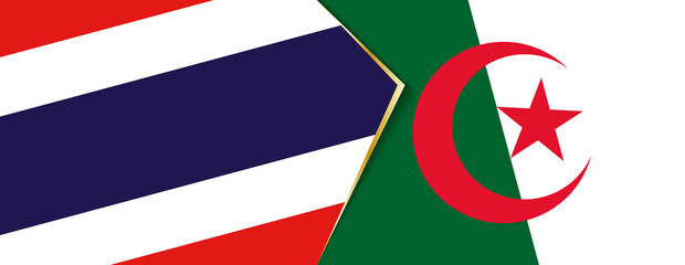 Thailand and Algeria flags, two vector flags.