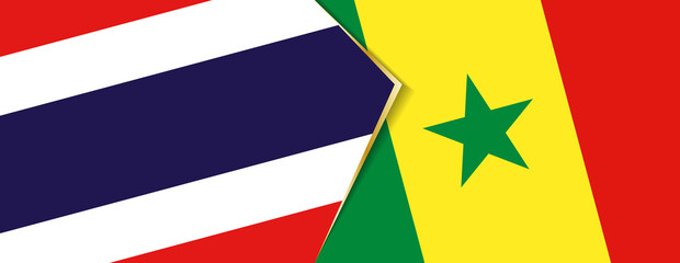 Thailand and Senegal flags, two vector flags.
