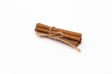 cinnamon sticks isolated on white background