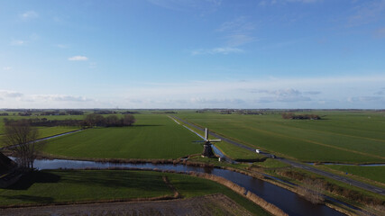 Aerial view from a windmill around Wommels