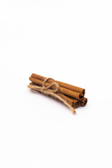 cinnamon sticks isolated on white