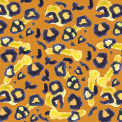 Seamless pattern of leopard skin