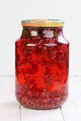 Jar of maraschino cocktail cherries