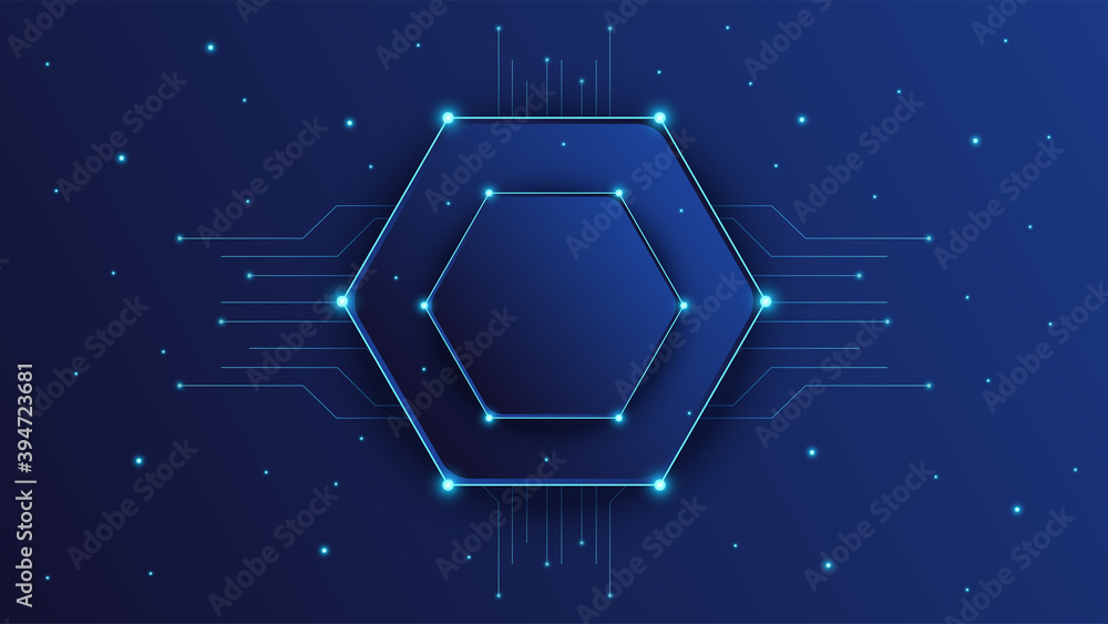 Poster abstract lines and dots connect background. technology connection digital data and big data concept.