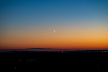 sunset over the city