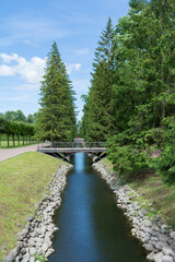 Pushkin. Canal in the Park in Tsarskoye Selo.