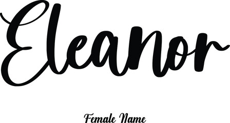Eleanor.-Female Name Cursive Calligraphy Phrase on White Background