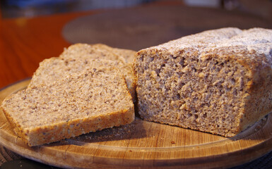 Traditional bread and slices