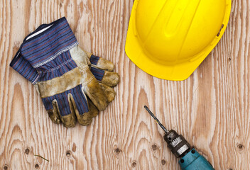 Hard Hat And Gloves