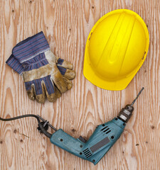 Hard Hat And Gloves