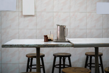 Chair Interior of a old vintage restaurant