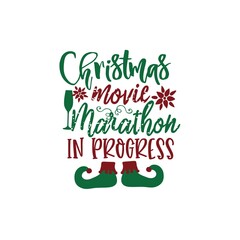 Fototapeta premium Christmas Movie Marathon In Progress