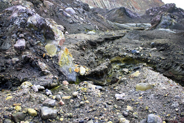 a rocky volcanic wasteland