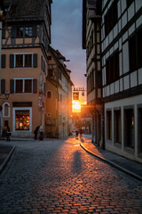 Fototapeta na wymiar The old town of Rothenburg
