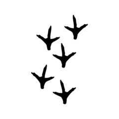 Chicken paw icon isolated on white background. Vector illustration